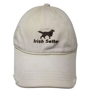 Cap America Baseball Cap Beige Irish Setter Dog Distressed OS Hat Adjustable